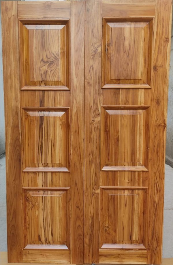 3 Panel Teak Double Door