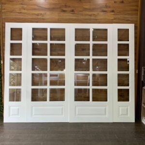 HDHMR French double door with fixed side panels
