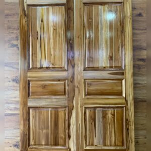 Teak Wood Double Door, Glossy Finish.